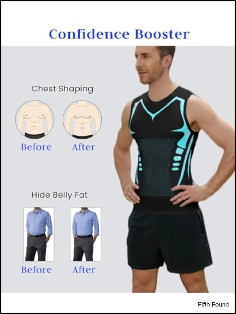 Men's Compression Tank Top Sleeveless Body Shaper Tummy Control